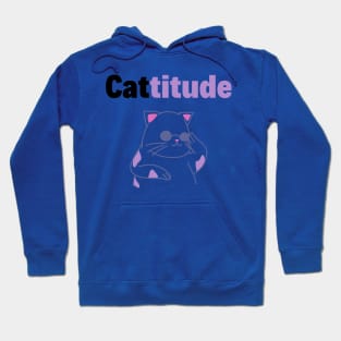 Cool Cat With A Cattitude Hoodie